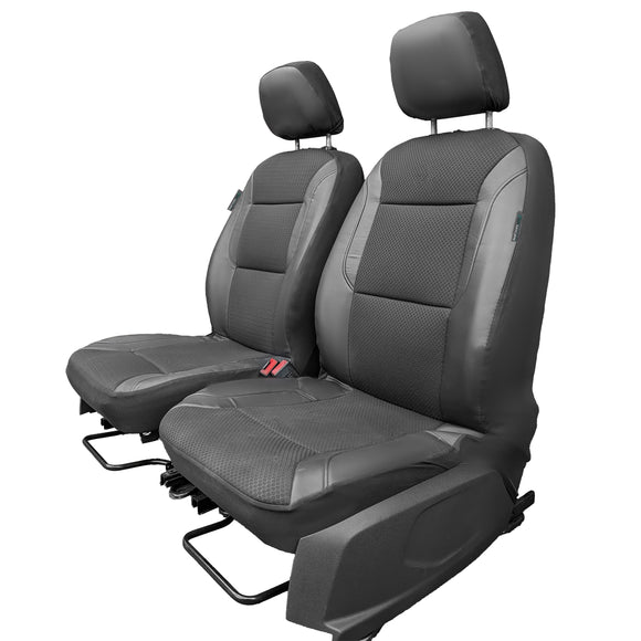 Driver & Passenger Semi-Tailored Leatherette Seat Covers - Waterproof & Airbag Compatible