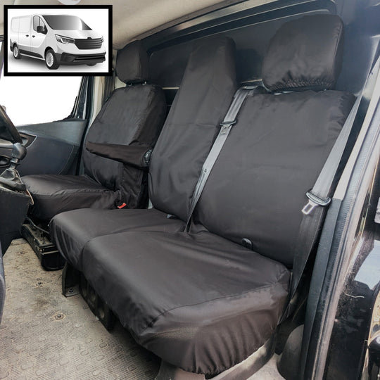 Fiat Talento 2016-2021 Tailored  Seat Covers -Three Front Seats Double Folding Middle Front Seat