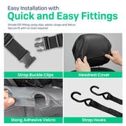 Mercedes V-Class People Carrier Leatherette Semi-Tailored Seat Covers (Pair)