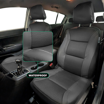 Ford Transit Custom Motorhome Memory Foam & Leatherette Semi-Tailored Seat Covers (Pair)