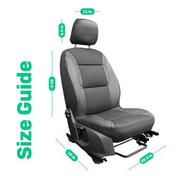 Ford Transit Custom Motorhome Memory Foam & Leatherette Semi-Tailored Seat Covers (Pair)