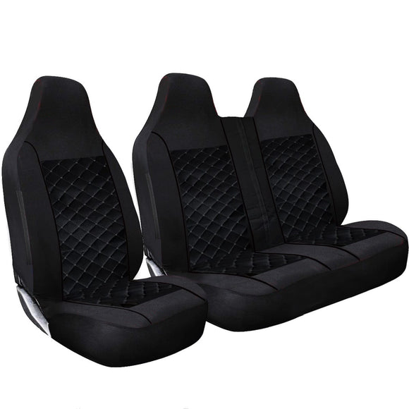 Tailored 2+1 Piping Square Quilted Van Seat Covers